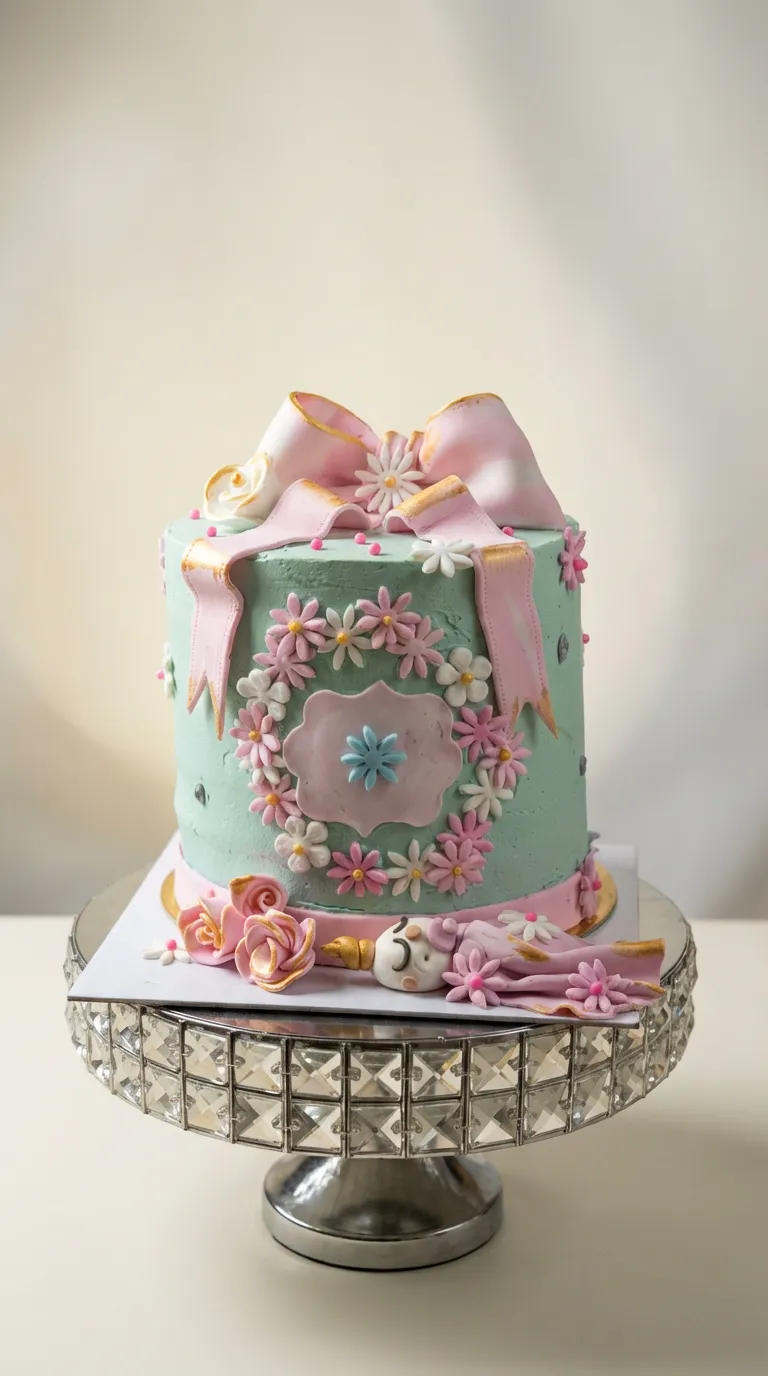 Garden Gift Box Celebration Cake