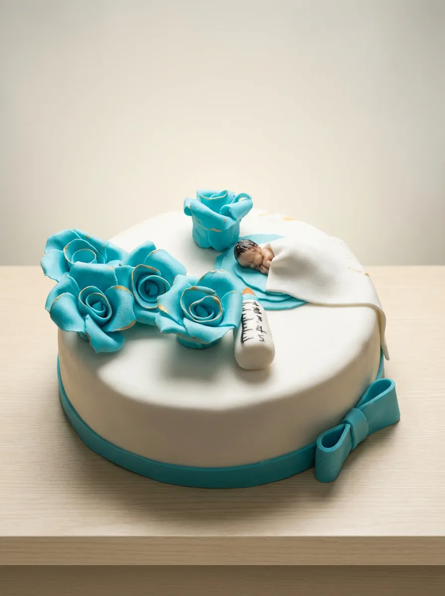 Sleeping Baby Boy Cake