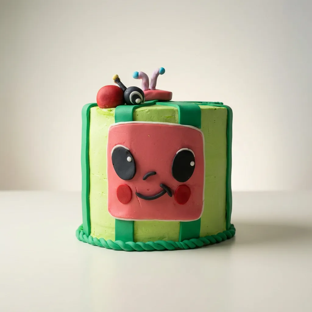 CoComelon Watermelon Character Cake