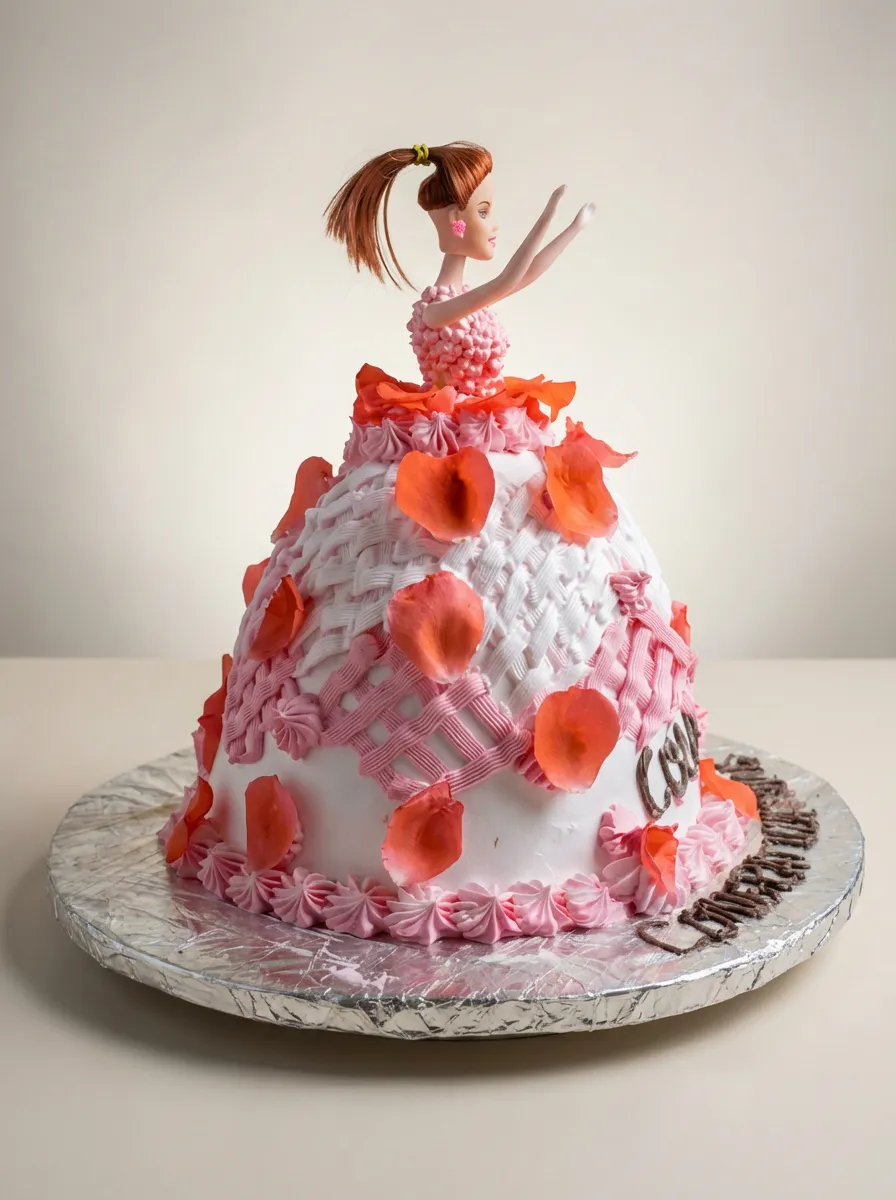 Pink Princess Ballet Gown Cake